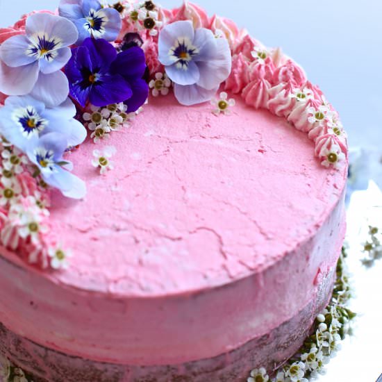 Vegan Strawberry Lady Cake