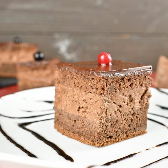 Triple Chocolate Mousse Cake