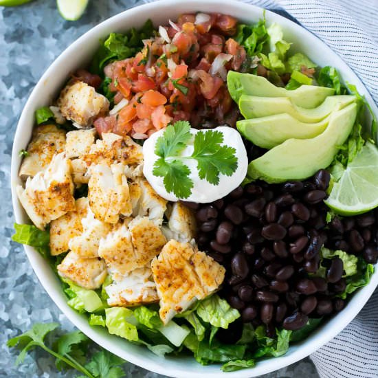 Fish Taco Salad Bowl