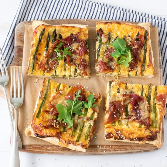 Asparagus and Prosciutto Tart