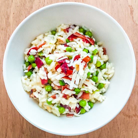 Risotto with Smoked Ham and Peas