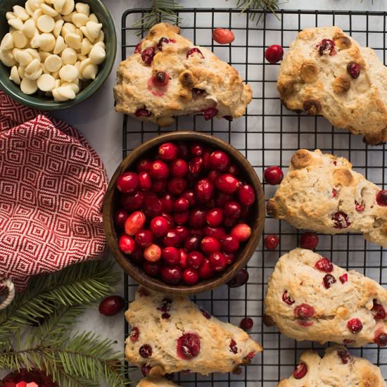 Cranberry White Chocolate Scones