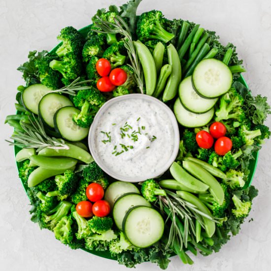 Crudite Platter Wreath