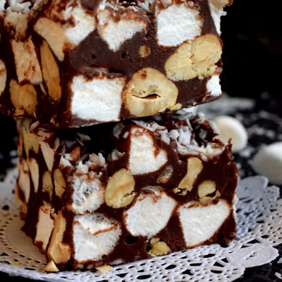 Rocky Road Fudge Squares