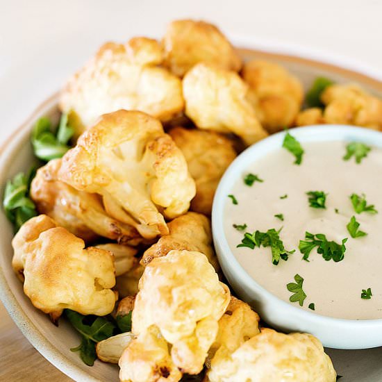 Oven Baked Cauliflower Fritters