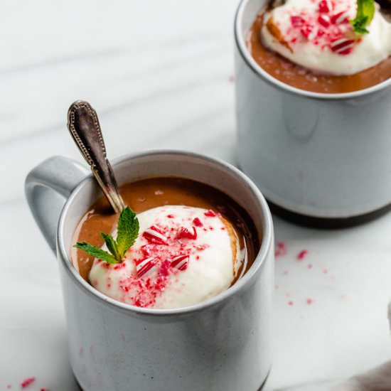 Vegan Peppermint Hot Chocolate