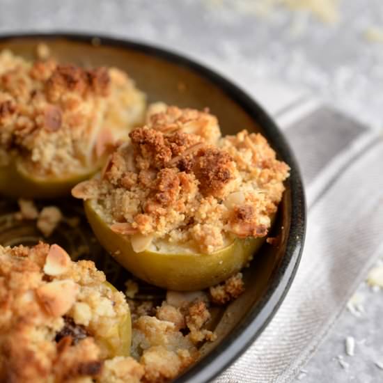 Mince Crumble Baked Apples