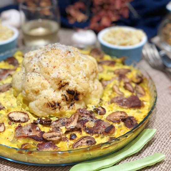 Creamy Cauliflower with pork