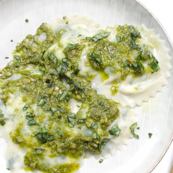 Spinach Ricotta Vegan Ravioli