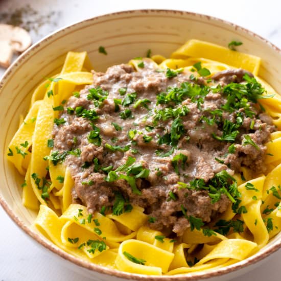 Homemade Beef Stroganoff