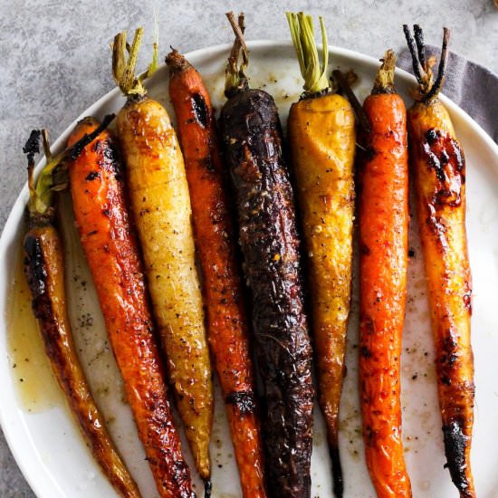 Maple Ginger Rainbow Carrots