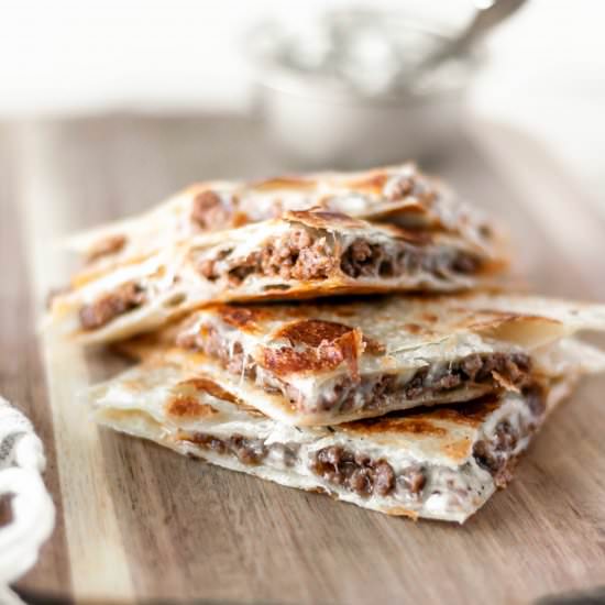 Black and Blue Quesadillas