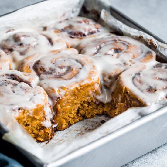 Pumpkin Cinnamon Rolls