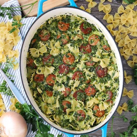 Creamy One Pot Pasta with Sausage