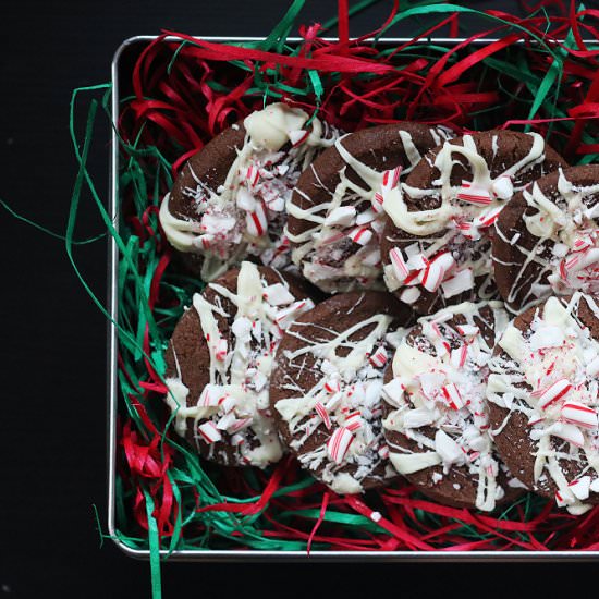 peppermint-y chocolate shortbreads