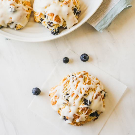 Blueberry-Cream Cheese Drop Scones