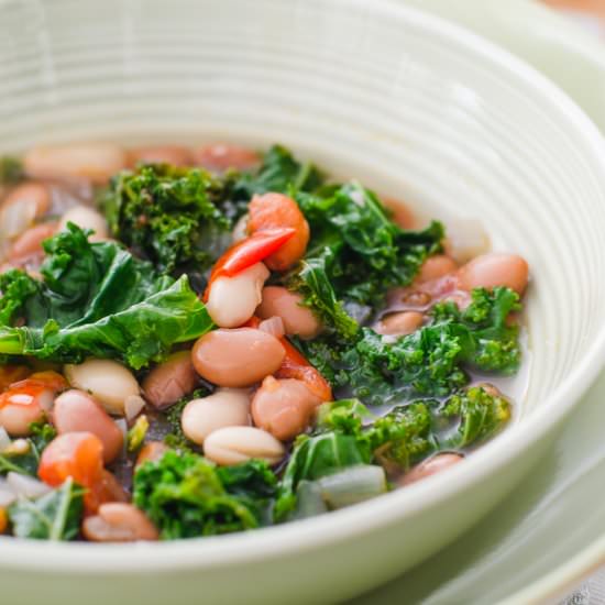 Kale Tomato Beans and Fennel Soup