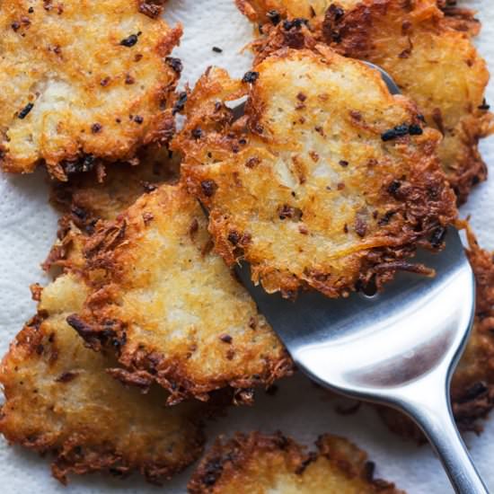 Easy eggless latkes