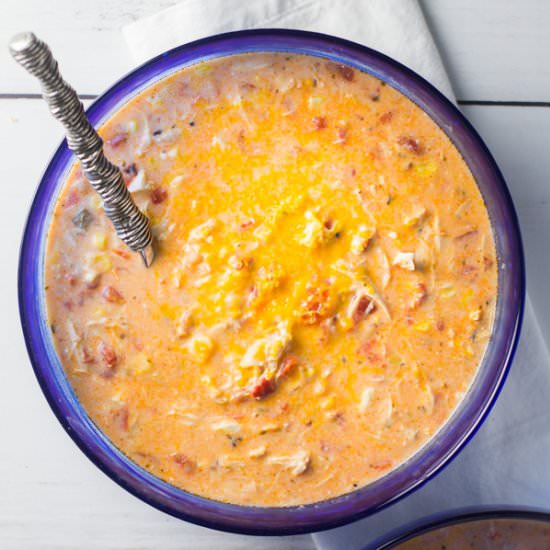 Buffalo Chicken Chili Soup