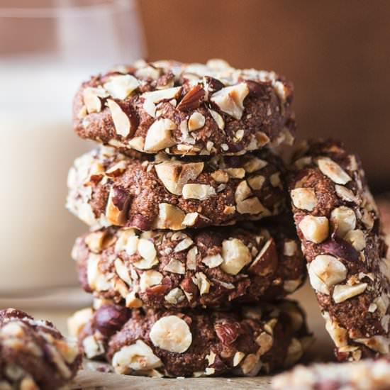 Flourless chocolate hazelnut cookie