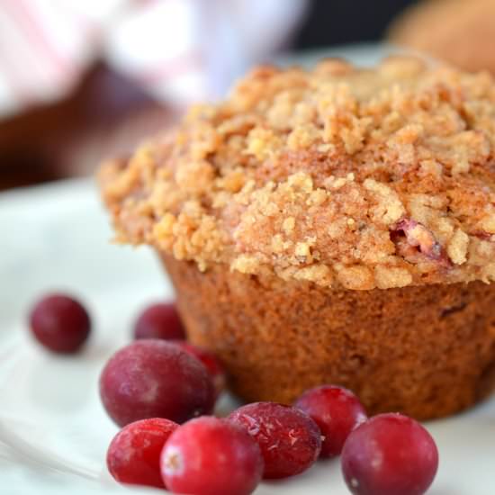 Cranberry-Banana Eggnog Muffins