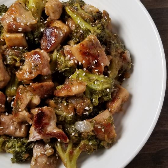 Sesame Chicken and Broccoli
