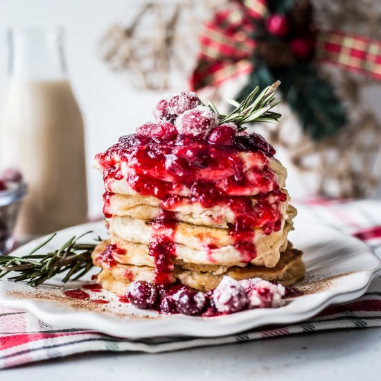 Holiday Nog Protein Pancakes
