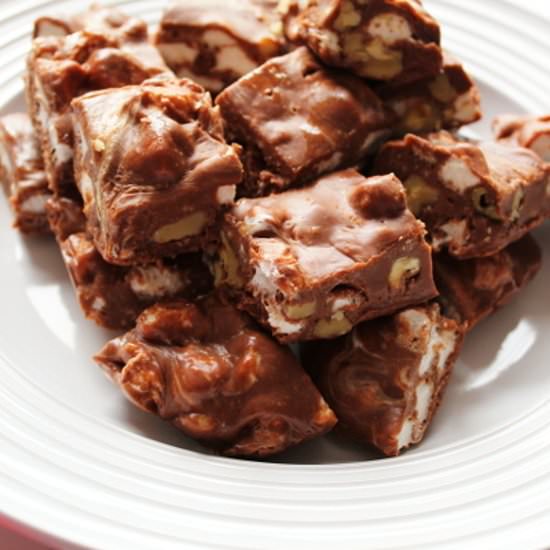 Malted Milk Chocolate & Walnut Fudge
