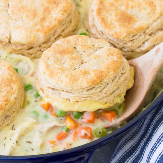 Chicken Pot Pie with Biscuits