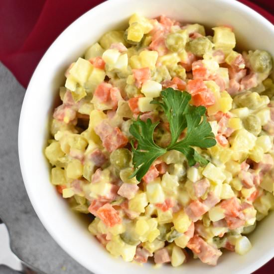 Olivye Salad (Ukrainian Potato Salad)
