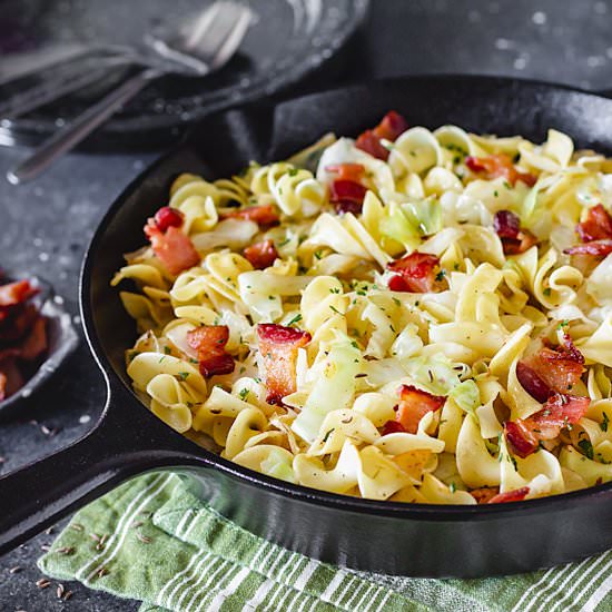 Noodles, Cabbage & Bacon – Haluski