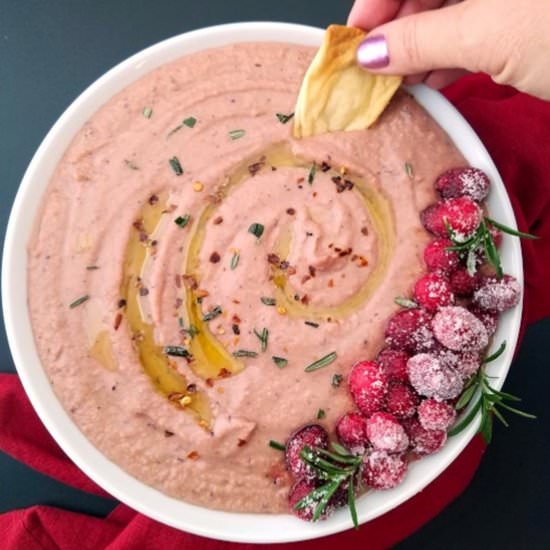 10-Minute Cranberry Hummus Dip