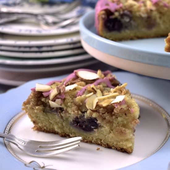 Vegan Cherry Almond Crumble Cake