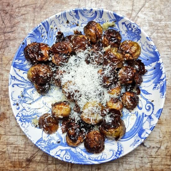 Roasted Sprouts With Smoked Garlic