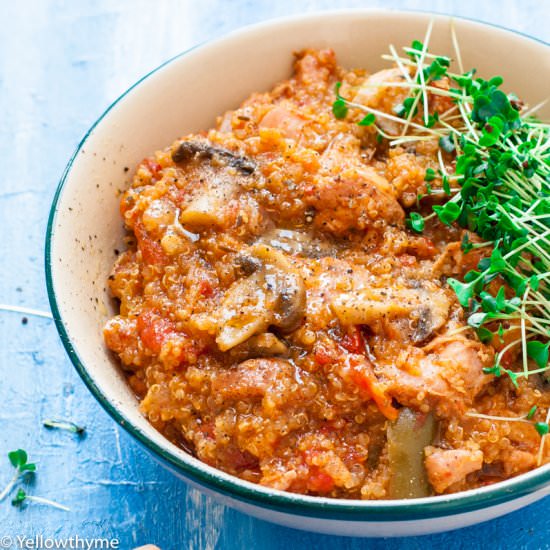 Mushroom & Chicken Quinoa Bowl