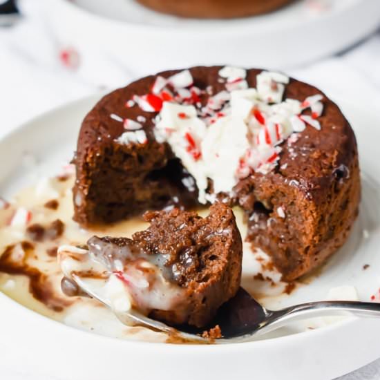 White Choc Peppermint Lava Cake