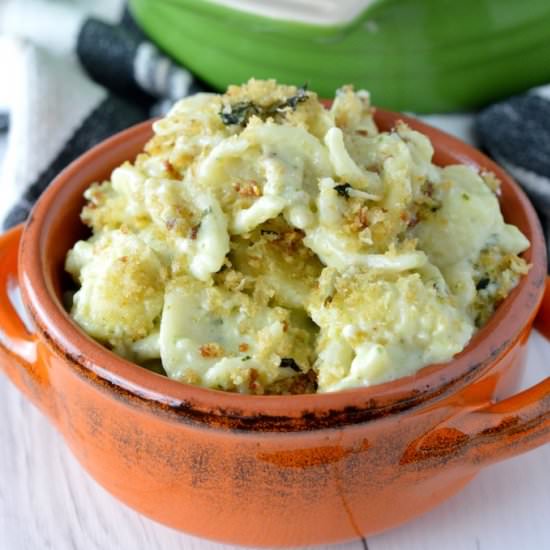Pesto Goat Cheese Mac and Cheese