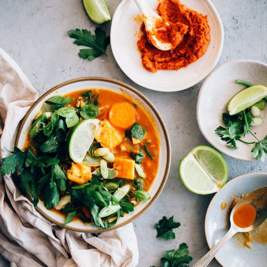 Coconut Red Curry Soup