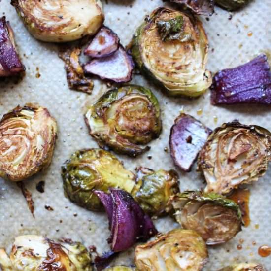 Maple Balsamic Roasted Sprouts