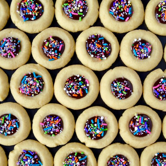Chocolate Thumbprint Cookies