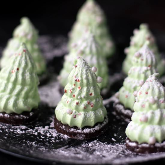 Mint Chocolate Marshmallow Trees