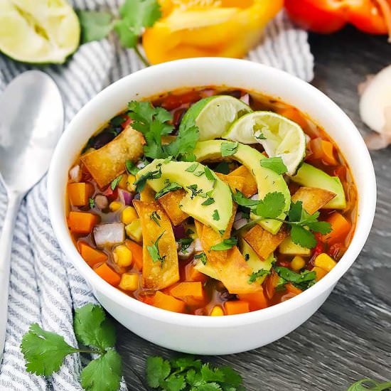Vegetarian Tortilla Soup
