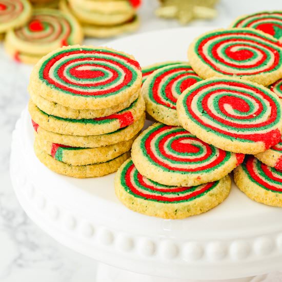 Icebox Christmas Pinwheel Cookies