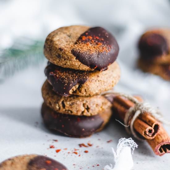 Spiced Chocolate Chestnut Cookies