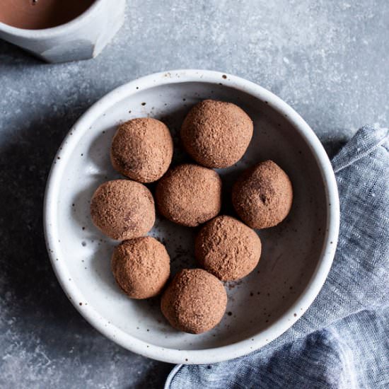 Vegan Cashew Espresso Truffles