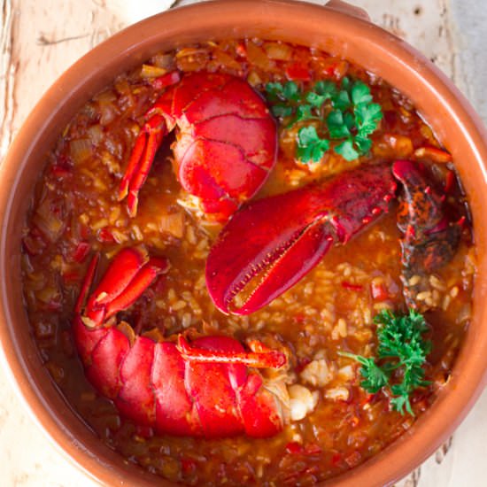 Lobster with Rice Caldoso