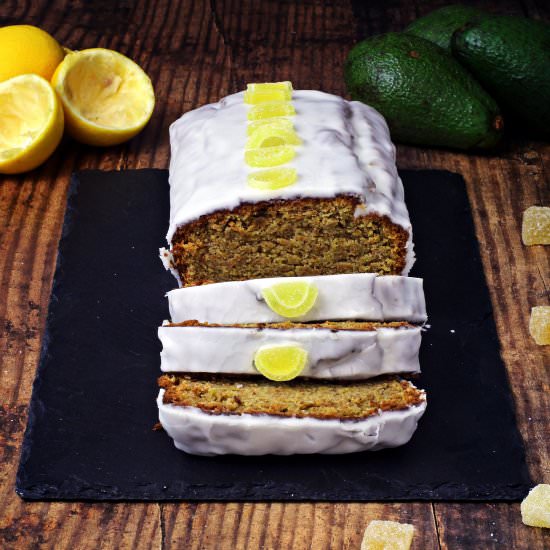Ginger Avocado Cake w Lemon Drizzle