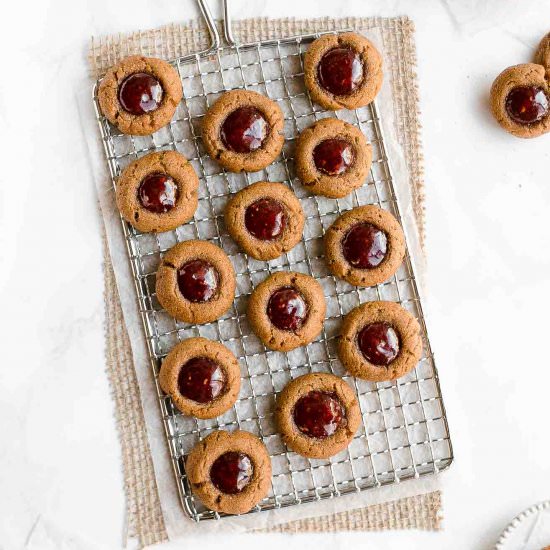 Gingerbread Thumbprint Cookies