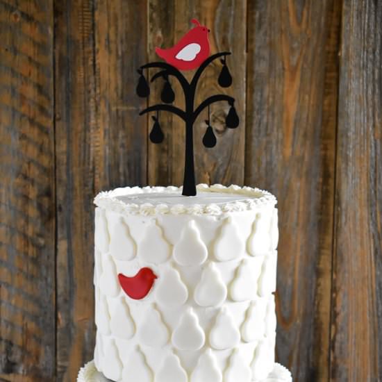 Almond Layer Cake with Pear Filling