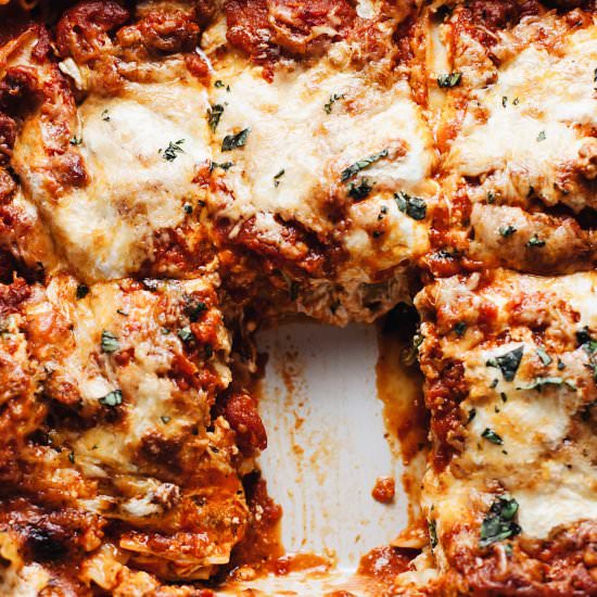 Sweet & Spicy Sausage Lasagna